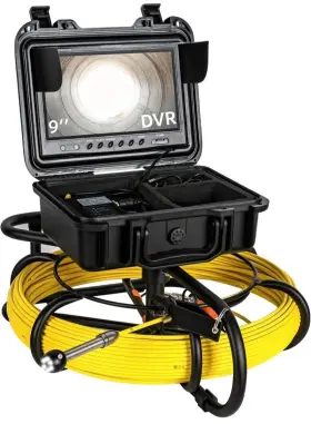 Jqsp09a Jqkjcam Sewer Camera 100ft 9 Inch Uhd 16gb Dvr Snake Drain Borescope New