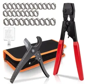 Kako 760627580087 Pex Crimping Tool Kit Clamp Cinch And Pipe Hose Cutter Ratc