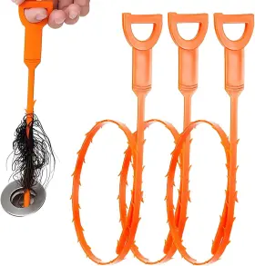 Ys08 Kangeroo Express Drain Snake Clog Remover Tool 3 Pack Cleaner Hair Sink Fo
