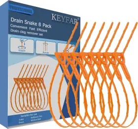 Lxyqjt8p  Keyfar 8 Pack 25inch Drain Snake Clog Remover Hair Sink