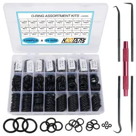 Ca-jg2688 Kootans 1200pcs Nitrile Rubber O Ring Kit 24 Sizes Rings Assortment Set