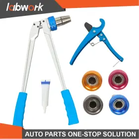 Tl51273q Labwork Manual Pex Pipe Expander Tool Kit With 3/8 Inch 1/2 3/4 1 Expansion Heads