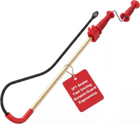 Ltdtactbag 59787 Toilet Auger Clog Remover With Scratch Guard 3 Ft Snake Unclogging Bulb Head Tool