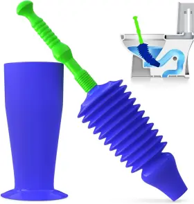 Luigis 647166463500 Worlds Best Plunger - Unclogger Blue Toilet Blue/green