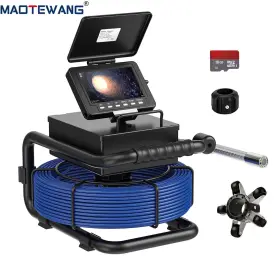 F520pdblabtx-50m Maotewang 5 Inch 50m Pipe Inspection Camera With 512hz Sonar Drain Sewer Self Leveling