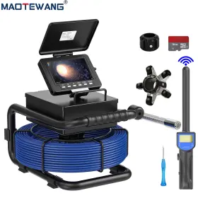 F520pdblabtx8r-50m Maotewang 50m Pipe Inspection Camera With 512hz Locator Self Leveling Sewer 5 Inch Dvr