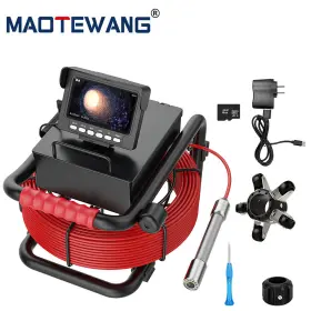 F9008pdrc22-10m Maotewang Sewer Camera Hd Drain 4.3 Inch Lcd Monitor 1000 Tvl Pipe Inspection