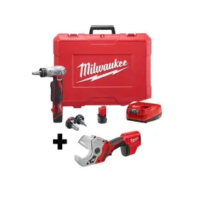 2432-22-2470-20 Milwaukee Expansion Tools 11.73 Inch Ratcheted Cordless Lithium Ion Pipe Shear Pex