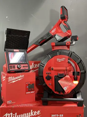 3973-22 Milwaukee M18 120 Ft Pipeline Inspection System Bundle Kit Self Level
