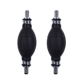 Bd6066v Navarme Amflh 2pcs 12mm 1/2ft Fuel Primer Pump Rubber And Metal Black 2 Pack