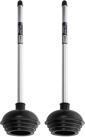 60170a Neiko Toilet Plungers Dual Pack Patented All-angle 2 Black