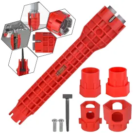 Newanovi 774282913111 Peaceleaf 14-in-1 Multi-functional Wrench For Toilet Sink Bathroom Kitchen