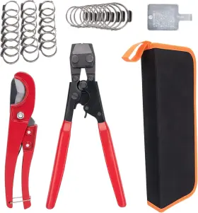 Oen 445005488478 Pex Pipe Crimping Tool Kit With 20pcs 1/2 Inch 10pcs 3/4 Clamps Fitting