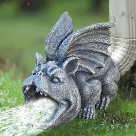 Kt-sg01-gs Owmell Gargoyle Gutter Guardian Downspout Statue Garden Decorative