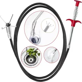 Dt001 Ownsto 61 Inch Drain Snake Grabber Claw Pickup Tool Hair Remover Sewer Cl