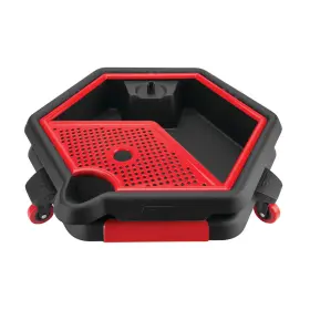 6022235 Performance Tool 2 Inch -1 Black And Red Drain Pan Caddy Capacity 2.11 Gal