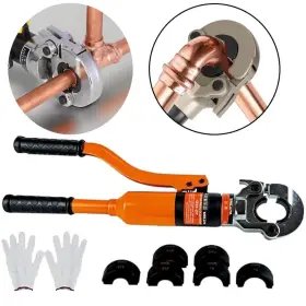 Pipetool 813685101970 Copper Pipe Crimper Tool Tube Fittings Hydraulic 1/2 3/4 1 Aluminum Plumbing New