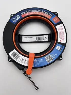Plumb Craft 820633935780 1/4 Inch 20 Ft. Sink Drain Cleaner With Storage Case