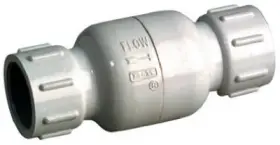 101-607 Proline Pvc Check Valve Solvent Weld White Schedule 40 1-1/2 Inch -