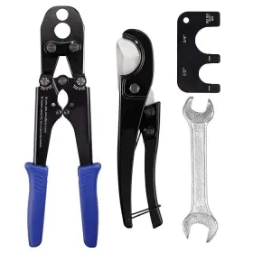 Pstgt555-us Proster Pex Pipe Crimping And Gauge Tool For Copper Rings 1/2 Inch 3/4 Meets F1807 Standard