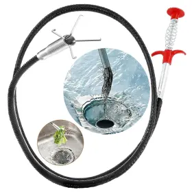 Qwatuy 712111055467 Drain Snake Hair Clog Remover Tool - Flexible Gripping Claw Pickup Reac