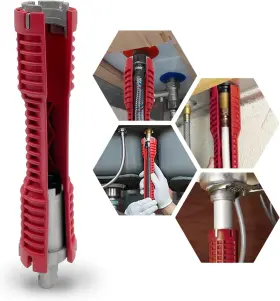 Qyqrqf 445041684643 Basin Wrench Faucet And Sink Installer Tool Multifunctional Plumbing Pipe