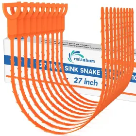 Reliahom 786188806091 10 Pack 27 Inch Long Drain Clog Remover Snake Tool