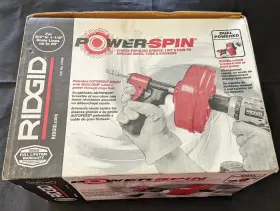 41408 Ridgid Power Spin Drain Cleaner 3/4 Inch To 1-1/2 Line Up 25ft Clean