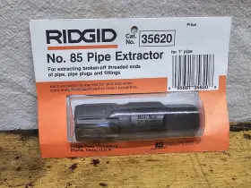 35620 Ridgid Tool Company No. 85 1 Inch X 3-1/2 Individual Pipe Extractor New