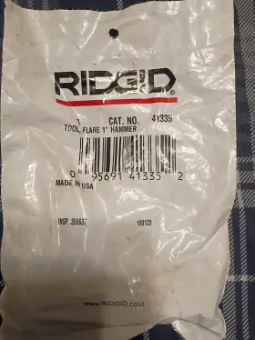41335 Ridgid Tool Company E-52 1 Inch Hammer-type High-gradehardened Steel Flaring