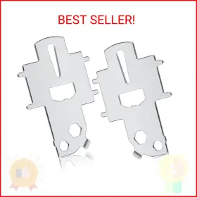 Ripeng Key-1219 2 Pieces Boat Gas Cap Key Deck Fill Plate Stainless Steel Fuel C