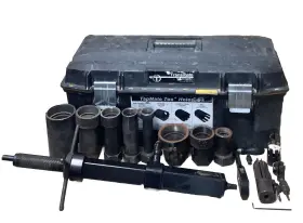 351-00 Romac Industries #351-00 Transmate Tapmate Too Pipe Drilling Machine With Accessories In Hard Case -black