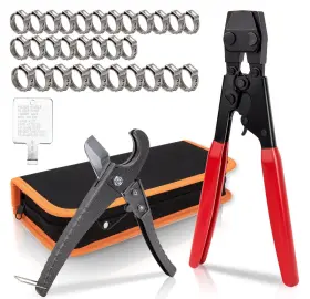 80f923g-md9123g-am9sdu Sankikiproduct Pex Pipe Clamp Cinch Tool Kit Crimping Crimper Cutter For Stainless Steel W Case