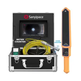 Sanyipace 65ft/20m Sewer Camera With Locator Drain 512hz Transmi