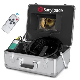F927adfb Sanyipace Sewer Camera 165ft/50m Pipe Inspection Hd Drain 7ftft Lcd Screen