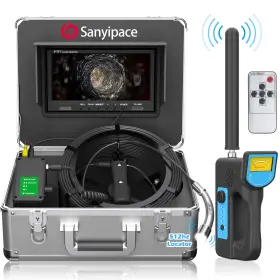 F929adfbab8r Sanyipace 9 Inch Sewer Camera 30m Pipe Inspection 23mm Drain With Self-leveling