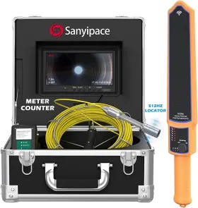 F929djabtx Sanyipace 9 Inch Color Screen Sewer Camera 165ft Drain Pipe Borescope With 512hz Transmitter