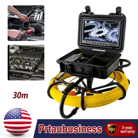 Hd1200 Senderpick 9600a 100ft Pipe Inspection Camera Tvl Drain Sewer 9in Lcd Monitor Ip68