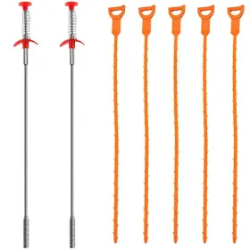 Senhai Sh-drain Snake 7 Pack Sewer Dredging Tools 20 Inch Hair Drain Clog Remover Rel