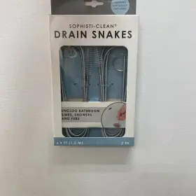 Sophisti-clean 714415748692 Drain Snake Unclog Bathroom Sinks Showers And Tubs 2 Pack 4.9 Feet