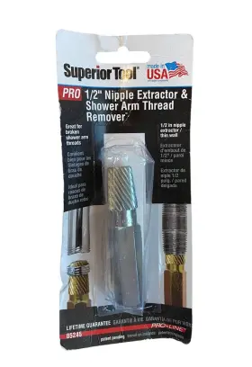 05245 Superior Tool 1/2 Pro Nipple Extractor And Shower Arm Thread Remover