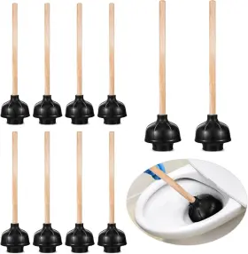 Dia-tanlade-72 Tanlade 10 Pcs Toilet Plungers For Bathroom Heavy Duty 18 Inch Bulk Black