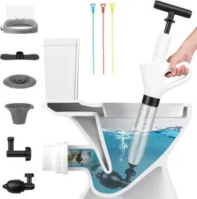 Tpb-1009 Tanzfrosch Toilet Plunger High Pressure Air Blaster For Bathroom White