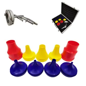 56-056575da Techtongda Pneumatic Rubber Tubing Pipe Cleaner Gun Kit With 9 Molds And Sponges 1/4 Inch To 2