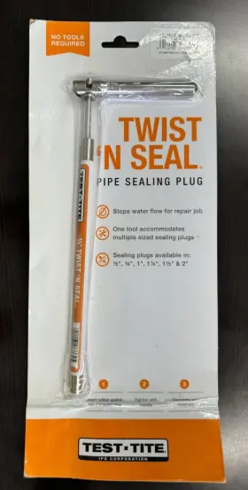 83782 Test-tite Twist Ftn Seal Pipe Sealing Plug