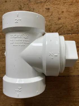 444-x-3540 Tigre 10 2 Inch Pvc Dwv Cleanout Tee With Plug Fast Free Shipping