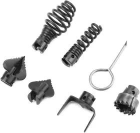 Tnfeeonk1n7mqh5c01413 Tnfeeon Drain Cleaner Combination Cutter Head Set 7pcs Clearning Tools Drum
