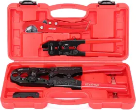 Tools 445011694658 Icrimp Combo Pex Pipe Crimping Tool Kit For 1/2 And 3/4-inch Copper Ring Meets