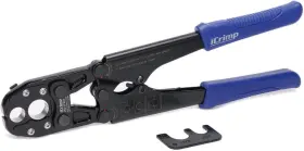 Tools 711181675122 Pex Pipe Crimping Tool Plumbing With Convertible 1/2 Inch And 3/4 Jaws For Co