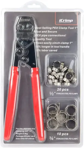 Iwi-5581 Tools Fba Icrimp Pex Pipe Clamp Cinch Tool Crimping Crimper For Stainless Steel